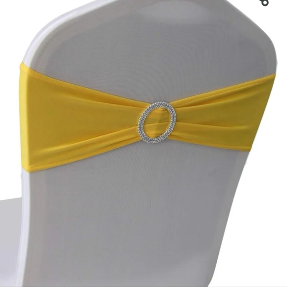 Welmatch Fasce Elasticizzate Per Sedie Con Fibbia – Colore Oro, Perfette Per Matrimoni, Banchetti E Feste. Decorazione Elegante E Rapida!